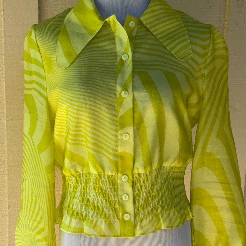 Baum & Pferdgarten • Lime Minna Blouse, size EU 42 / US 10 - Picture 4 of 10